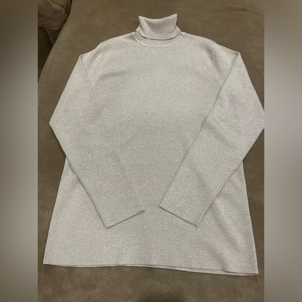 Beautiful Chico’s Gold/ Metallic Turtleneck Sweater. Chico’s Size 2